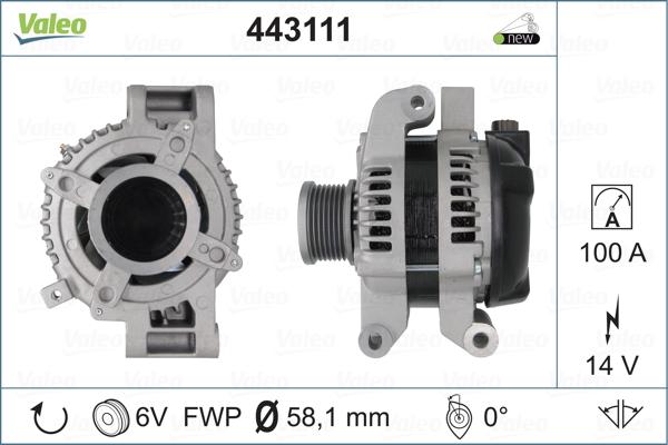 Valeo 443111 - Laturi inparts.fi