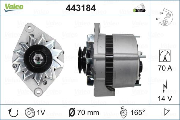 Valeo 443184 - Laturi inparts.fi