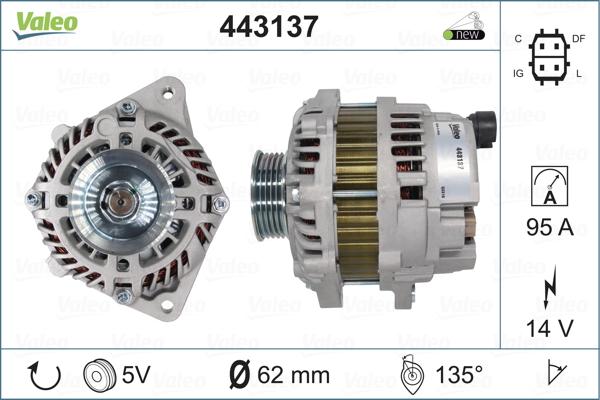 Valeo 443137 - Laturi inparts.fi