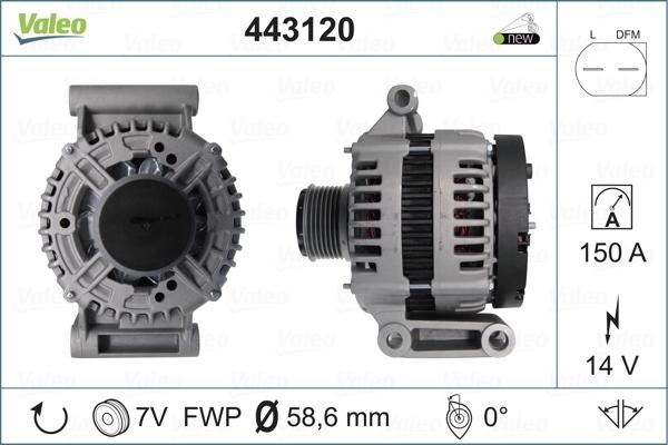 Valeo 443120 - Laturi inparts.fi