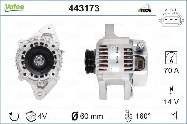 Valeo 443173 - Laturi inparts.fi