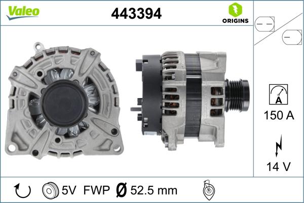 Valeo 443394 - Laturi inparts.fi