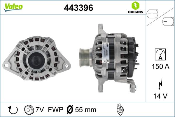 Valeo 443396 - Laturi inparts.fi