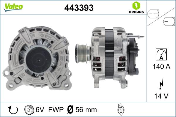 Valeo 443393 - Laturi inparts.fi