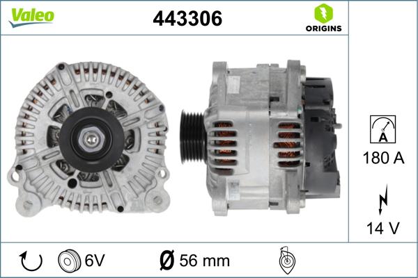 Valeo 443306 - Laturi inparts.fi