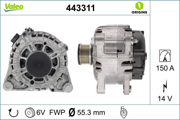 Valeo 443311 - Laturi inparts.fi