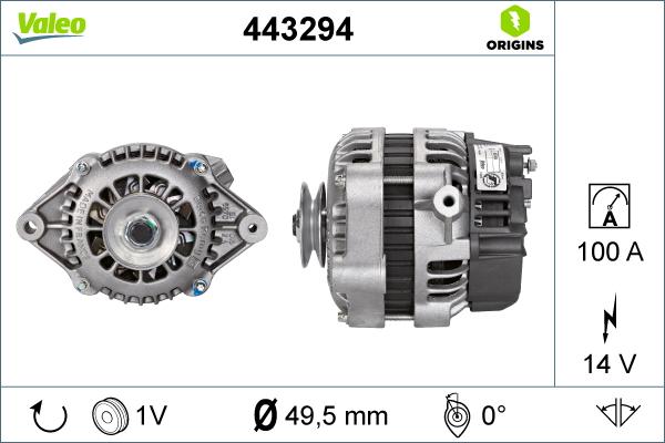 Valeo 443294 - Laturi inparts.fi