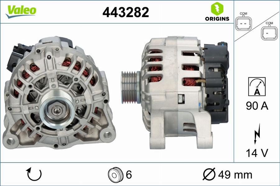 Valeo 443282 - Laturi inparts.fi