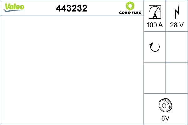 Valeo 443232 - Laturi inparts.fi