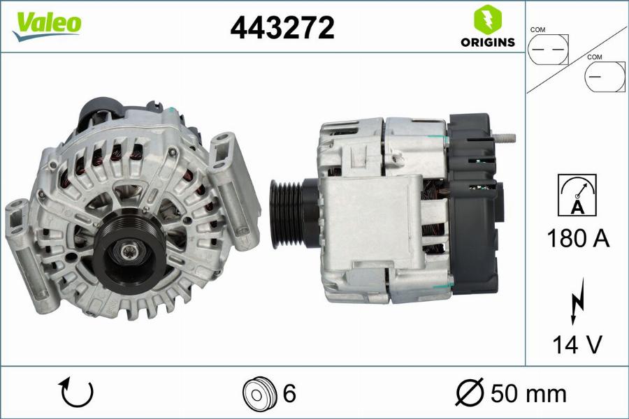 Valeo 443272 - Laturi inparts.fi