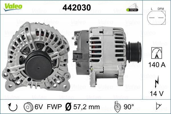 Valeo 442030 - Laturi inparts.fi