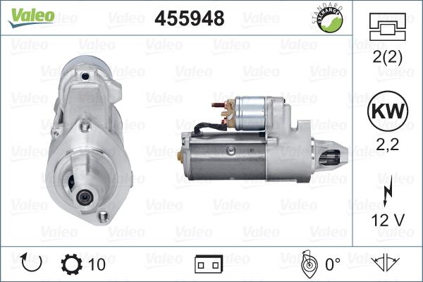 Valeo 455948 - Käynnistinmoottori inparts.fi