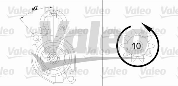 Valeo 455942 - Käynnistinmoottori inparts.fi