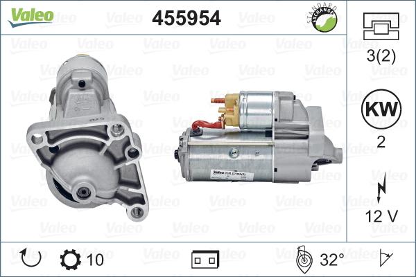 Valeo 455954 - Käynnistinmoottori inparts.fi