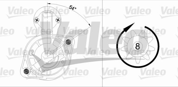 Valeo 455964 - Käynnistinmoottori inparts.fi