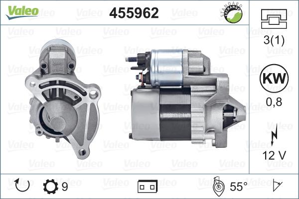 Valeo 455962 - Käynnistinmoottori inparts.fi