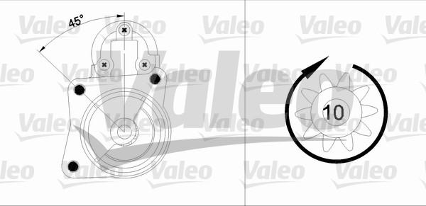 Valeo 455904 - Käynnistinmoottori inparts.fi