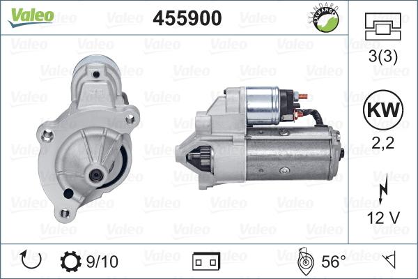 Valeo 455900 - Käynnistinmoottori inparts.fi