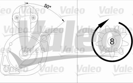 Valeo 455910 - Käynnistinmoottori inparts.fi