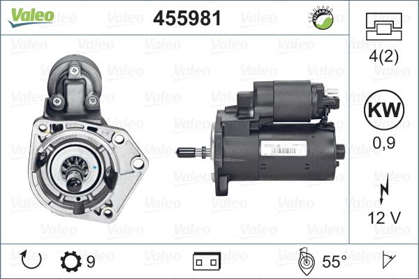 Valeo 455981 - Käynnistinmoottori inparts.fi