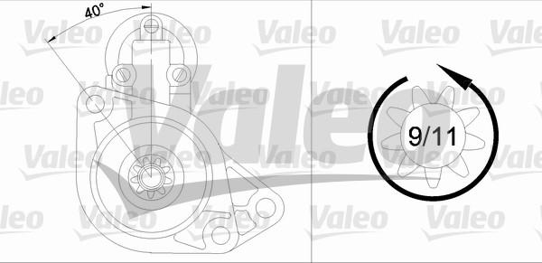 Valeo 455930 - Käynnistinmoottori inparts.fi