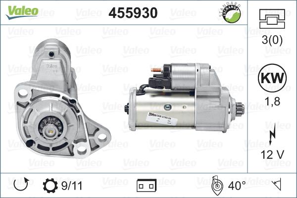 Valeo 455930 - Käynnistinmoottori inparts.fi