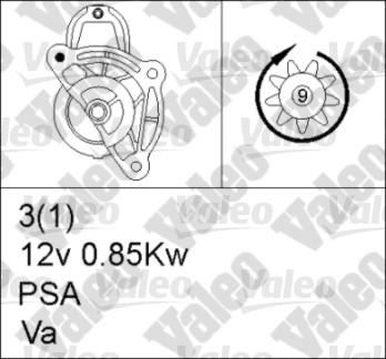 Valeo 455938 - Käynnistinmoottori inparts.fi