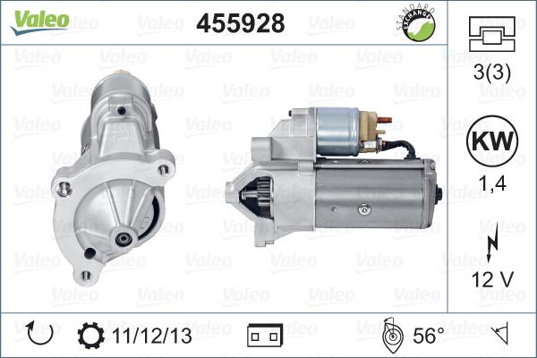 Valeo 455928 - Käynnistinmoottori inparts.fi