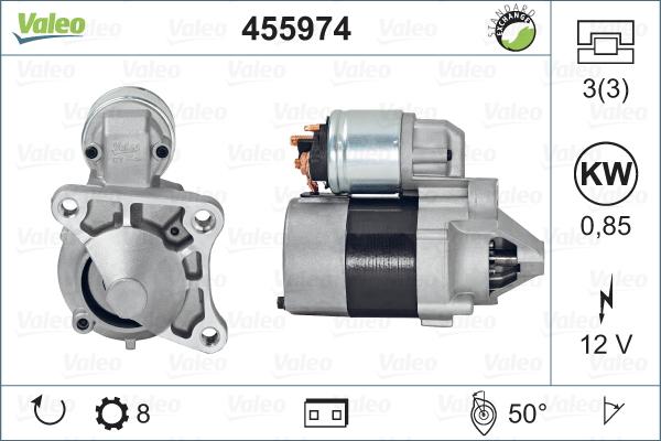 Valeo 455974 - Käynnistinmoottori inparts.fi