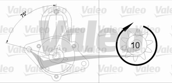 Valeo 455973 - Käynnistinmoottori inparts.fi