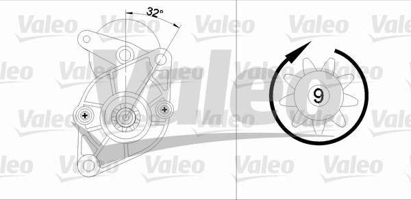 Valeo 455599 - Käynnistinmoottori inparts.fi