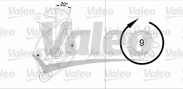 Valeo 455594 - Käynnistinmoottori inparts.fi