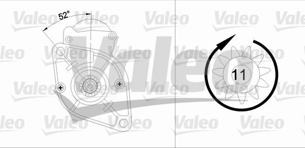 Valeo 455595 - Käynnistinmoottori inparts.fi