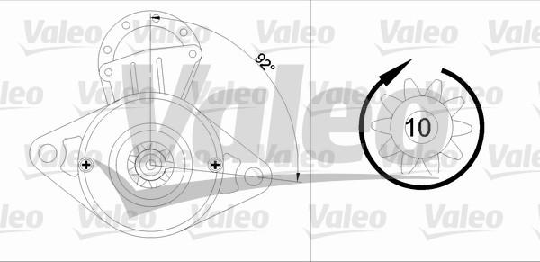 Valeo 455596 - Käynnistinmoottori inparts.fi