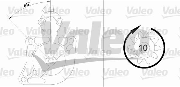 Valeo 455592 - Käynnistinmoottori inparts.fi