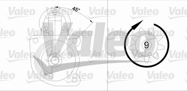 Valeo 455545 - Käynnistinmoottori inparts.fi