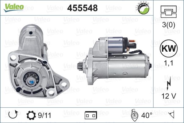 Valeo 455548 - Käynnistinmoottori inparts.fi