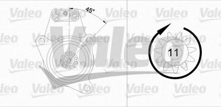 Valeo 455 543 - Käynnistinmoottori inparts.fi