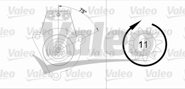 Valeo 455542 - Käynnistinmoottori inparts.fi