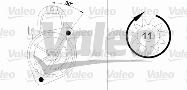 Valeo 455554 - Käynnistinmoottori inparts.fi