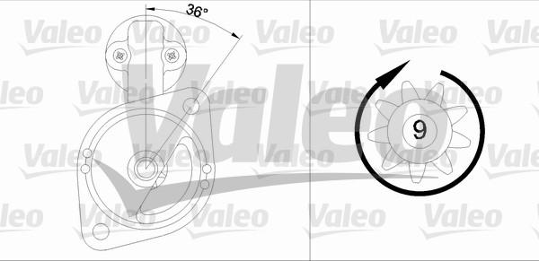 Valeo 455555 - Käynnistinmoottori inparts.fi