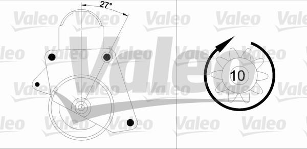 Valeo 455552 - Käynnistinmoottori inparts.fi