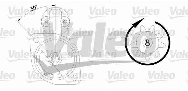 Valeo 455557 - Käynnistinmoottori inparts.fi