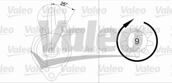 Valeo 455564 - Käynnistinmoottori inparts.fi