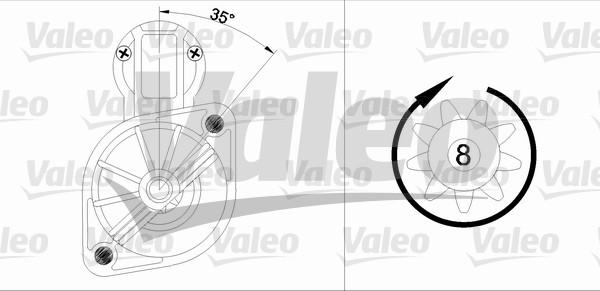 Valeo 455561 - Käynnistinmoottori inparts.fi