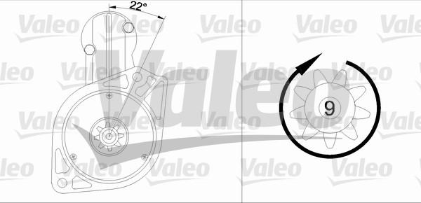 Valeo 455567 - Käynnistinmoottori inparts.fi