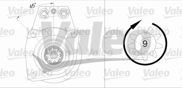 Valeo 455505 - Käynnistinmoottori inparts.fi