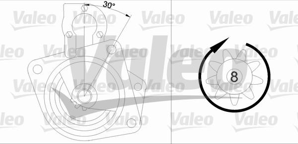 Valeo 455500 - Käynnistinmoottori inparts.fi