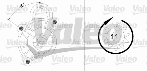 Valeo 455513 - Käynnistinmoottori inparts.fi