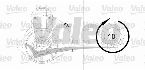 Valeo 455584 - Käynnistinmoottori inparts.fi